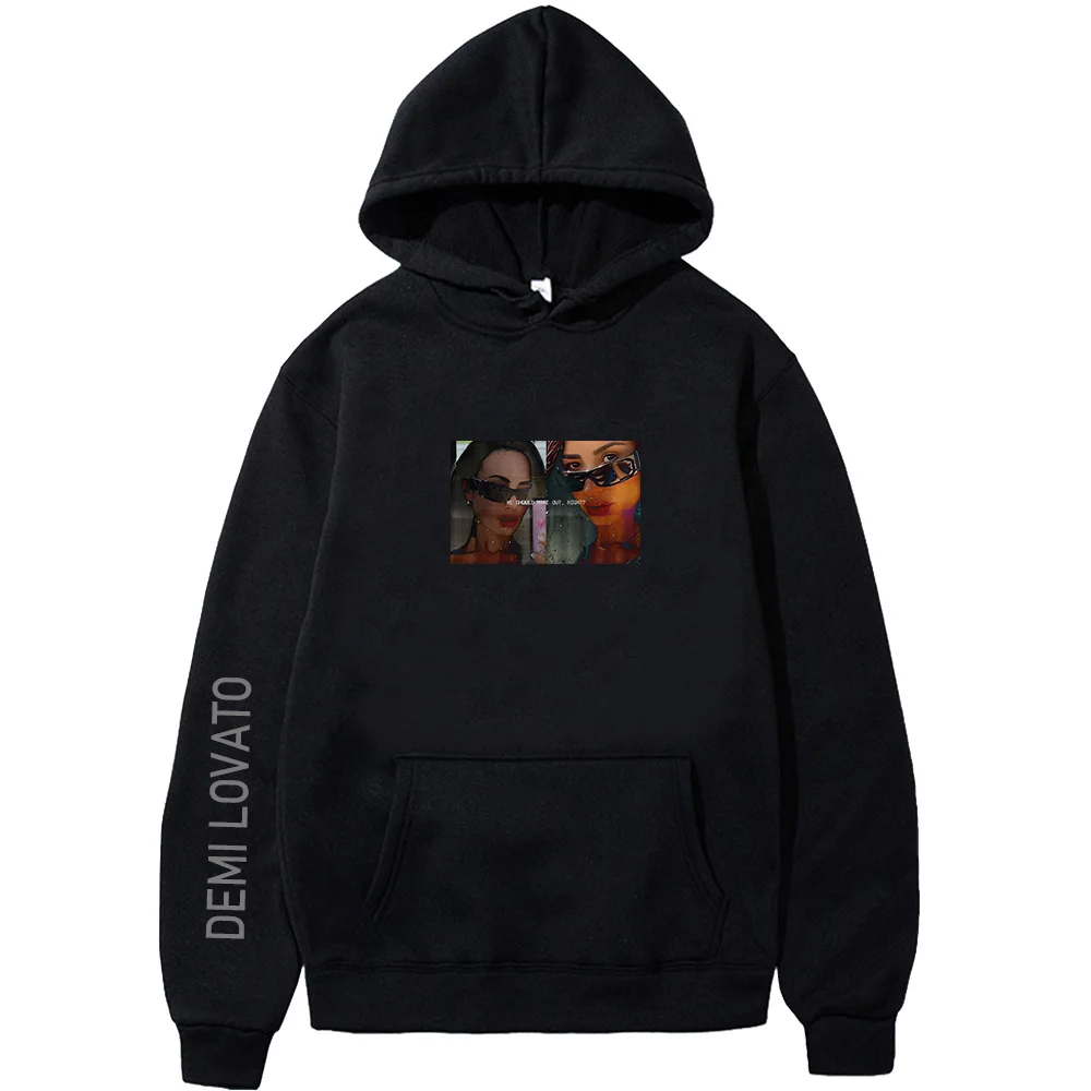 قبلة هوديي ديمي لوفاتو 2026 جديد عادية عالية الجودة طباعة Harajuku Moletom مع مقنعين الصوف هودي مريح