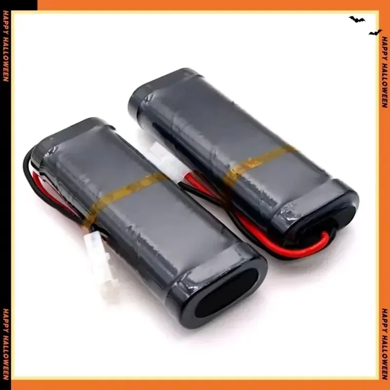 Batteria 7.2V 6800mAh NiMH pacco batteria RCcar Truck Bugibot Tank Ni MhBattery alimentatore per cena grigio, con connettori Tamiya