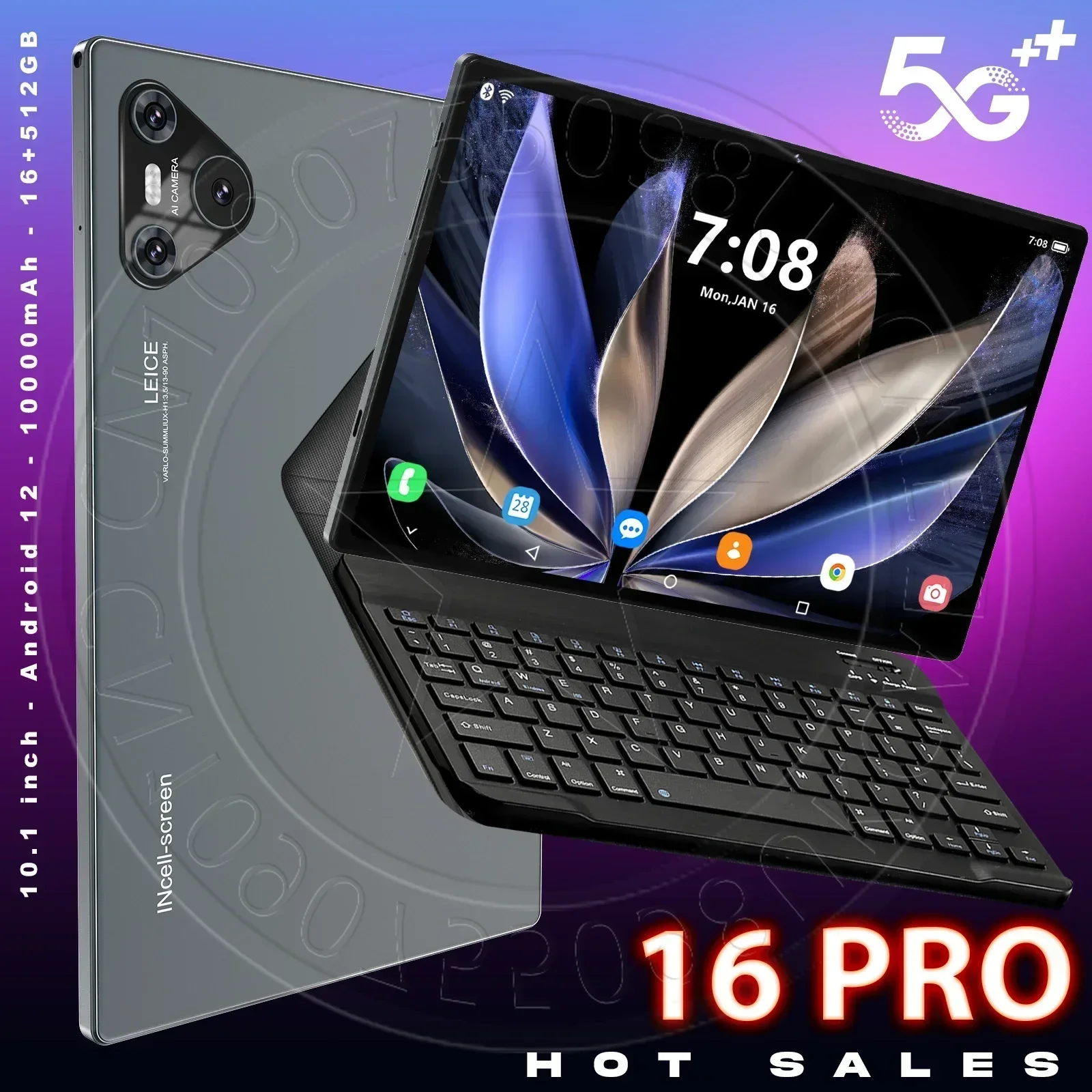 2025 Global Version NEW 16 Pro Tablet Android 13 16GB+1TB 10.1 Inch Snapdrago 870 5G Dual SIM Card Phone Call WIFI HD 4K Tablet