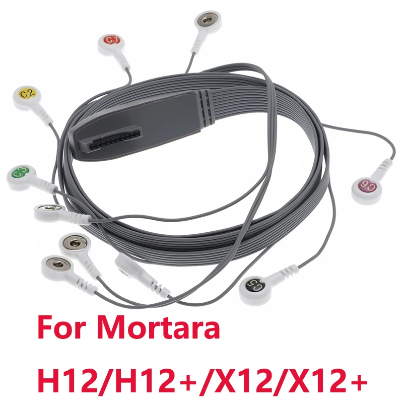 Compatible With Mortara H12 / H12+ / X12 / X12+ Holter Recorder Standard 10 Lead Snap Electrode Leadwire ECG Cable,L=5ft(1.5m).