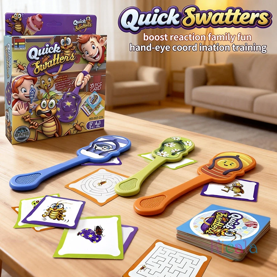 

Quick Swatters Game for Kids Family Party Game Fast Reaction Hand Eye Coordination Toy Multiplayer Board Game