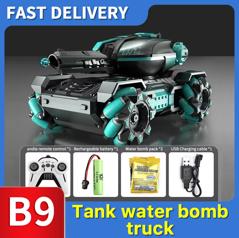 Remote control car tank gesture induction can fire water bombs four-wheel drive off-road Mech electric toy carvehículo blindado