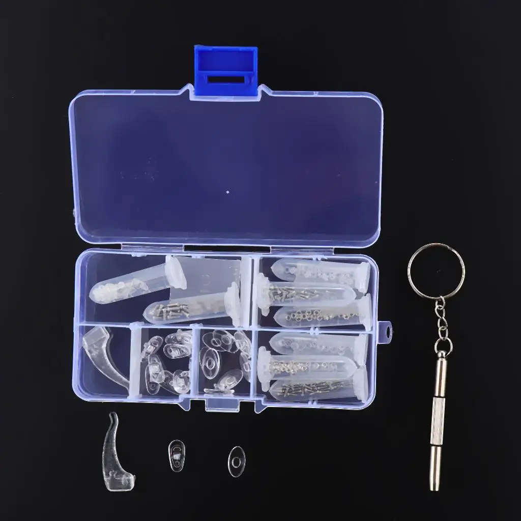 Repair Tool Kit for Screwdriver Glasses, Sockets, Nose Pad, Screws, Nuts