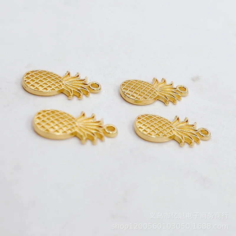Factory Direct Sales 100 Pieces diy Ornament 17*9MM Copper Pineapple Fruit Creative Pendant Ornament