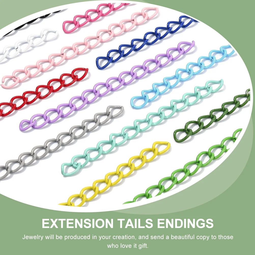 

100pcs Iron Chain Necklace Extender Smooth Polished Durable Jewelry Making Supplies Anklet Bracelet Repair Parts