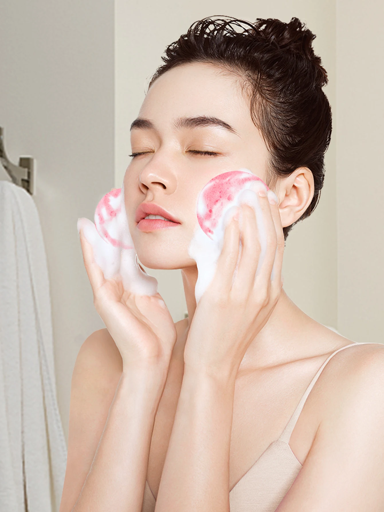 5/10 pcs Round Hydrating Makeup Cotton Pads  Makeup Remover Wipes Natural Wood Pulp Sponge  Cellulose Compressed Facial