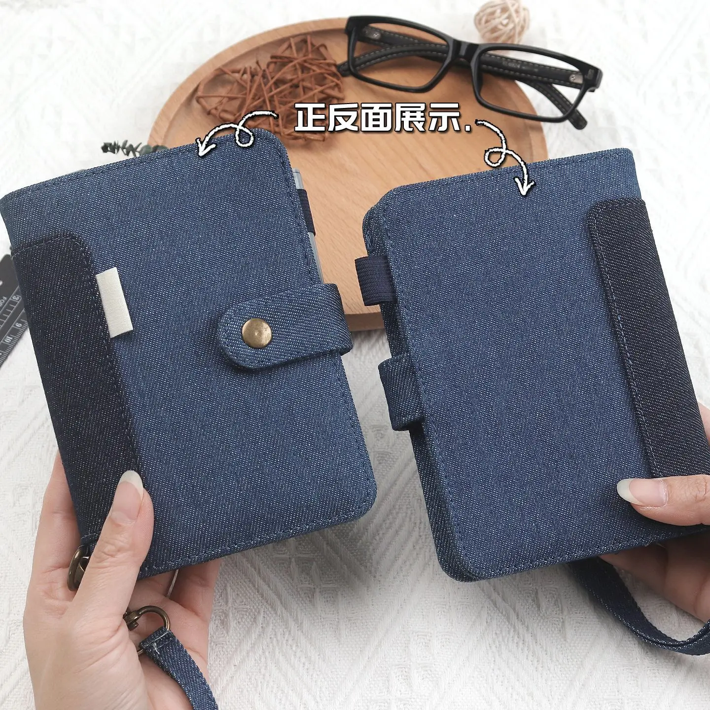A7サイズの手作りデニム製リフィル可能なノート - ヴィンテ - Vintage Leather Journal Notebook のレビューと価格