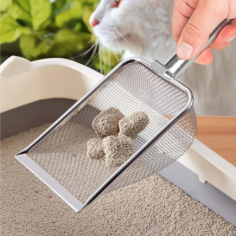 Effortless, Durable, and Convenient Small-Holed Cat Litter Scooper - Sturdy Shovel Design for Easy Pet Toilet Cleaning - Maintai