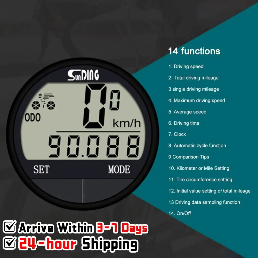 

Bike Computer Cycling Odometer with Screen Bike Odometer Mountain Bike Speedometer for Men Women Teens Bikers Outdoor Cycling