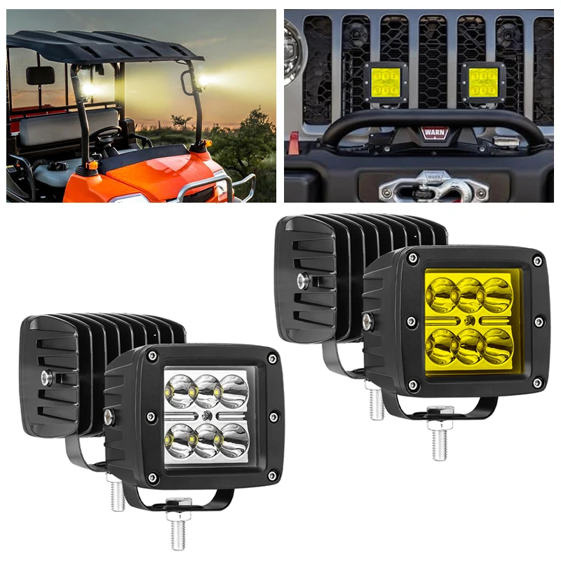 

18 Вт передний бампер, светодиодные противотуманные фары, светодиодные рабочие фары, замена, подходит для Ford F-150 2015-2017