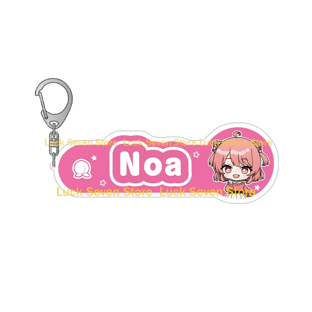 MiniWorld VTuber الملونة الخوخ الرسمية Namecute أنيمي الطرفية لعبة سلسلة مفاتيح مصنوعة من الأكريليك حقيبة لطيفة قلادة بنين بنات هدية عيد #3