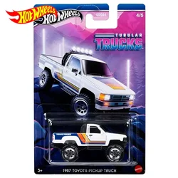 Hot Wheels-Carro Tubular Trucks 1987 Toyota Pickup Truck Brinquedos para Meninos, Liga Diecast 1:64, Presente do coletor, original