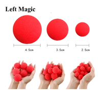 10PCS Finger Sponge Ball 2.5cm/3.5cm/4.5cm Magic Tricks Classical Magician Illusion Comedy Close-up Stage Card Magic Accessories