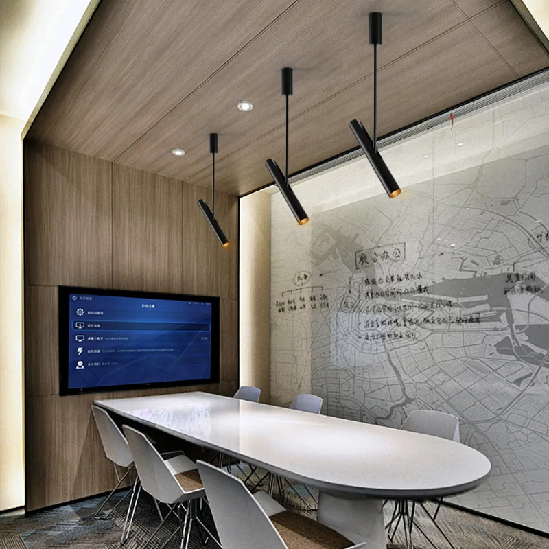 LED Chandelier With Adjustable Angle Spotlight Coffee Shop Restaurant Decoration Ceiling Light Minimalist Bedroom Bedside Lamp