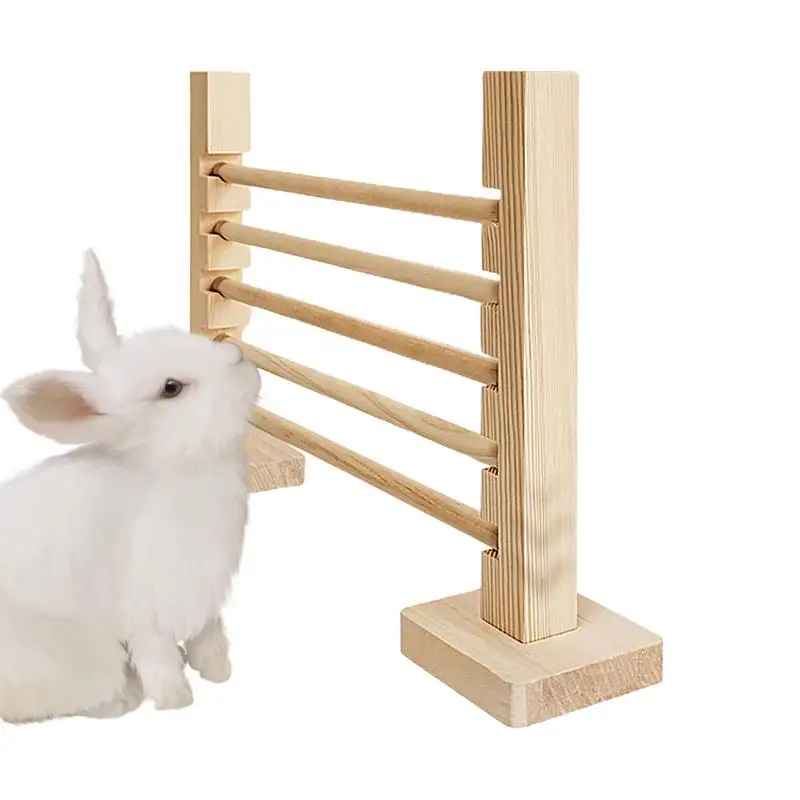 Jump Hurdle Bar Wood Jump Bar Obstacle Game for Rabbit Activity Toys Set for Playful Training Height Adjustable Training Hurdles