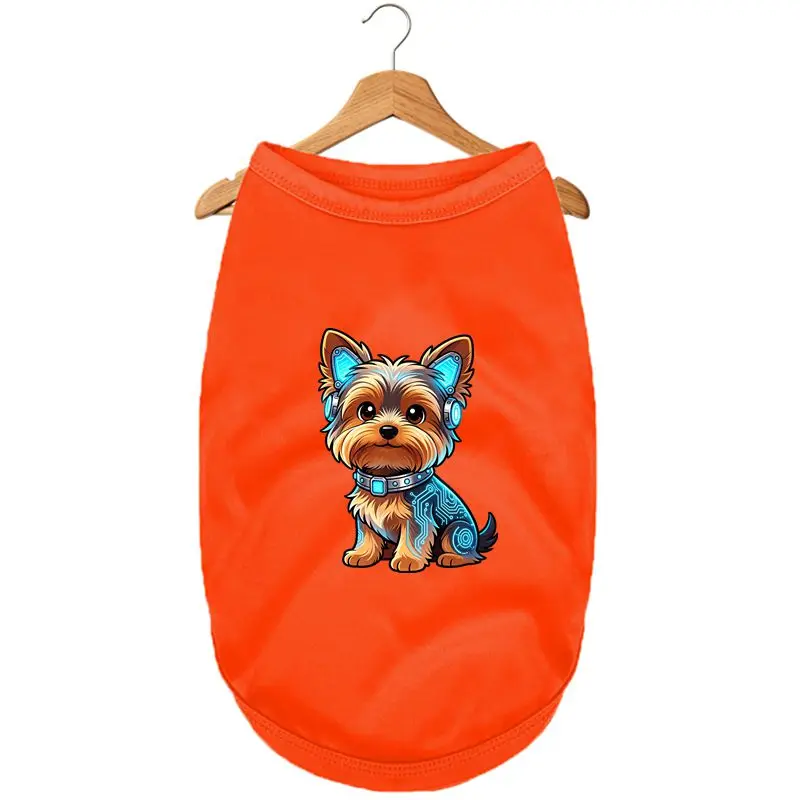 

Cute Dog T-Shirt, Summer Breathable, Cyberpunk Pattern
