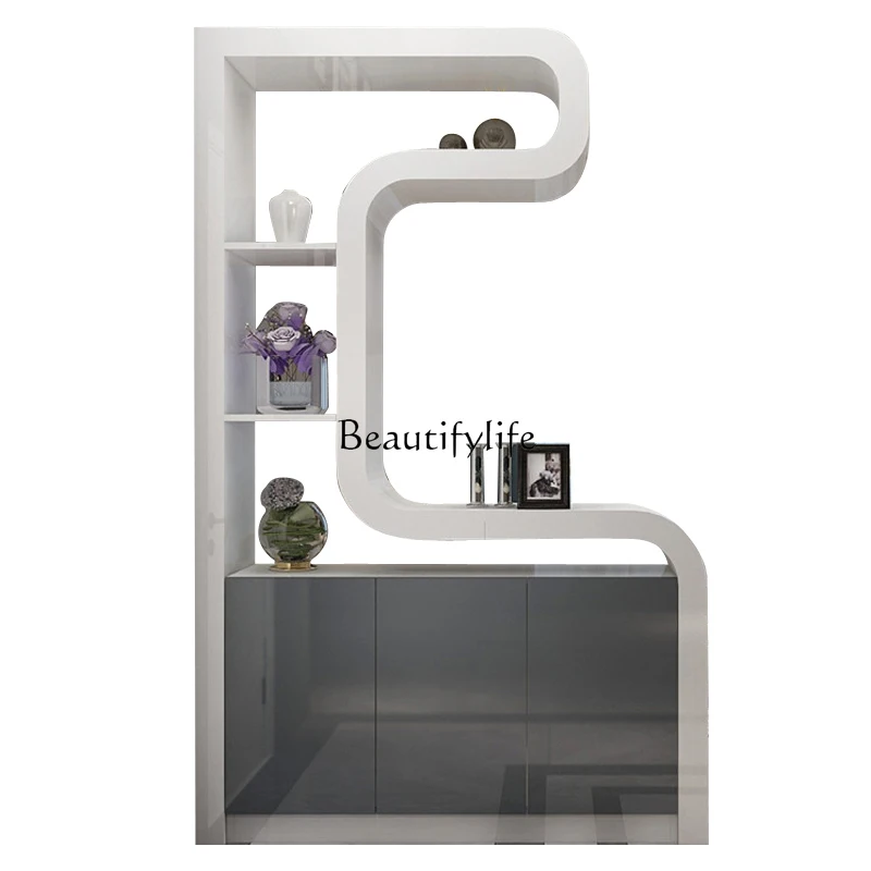 

*Nordic entrance cabinet partition multi-functional foyer cabinet simple modern partition screen customization