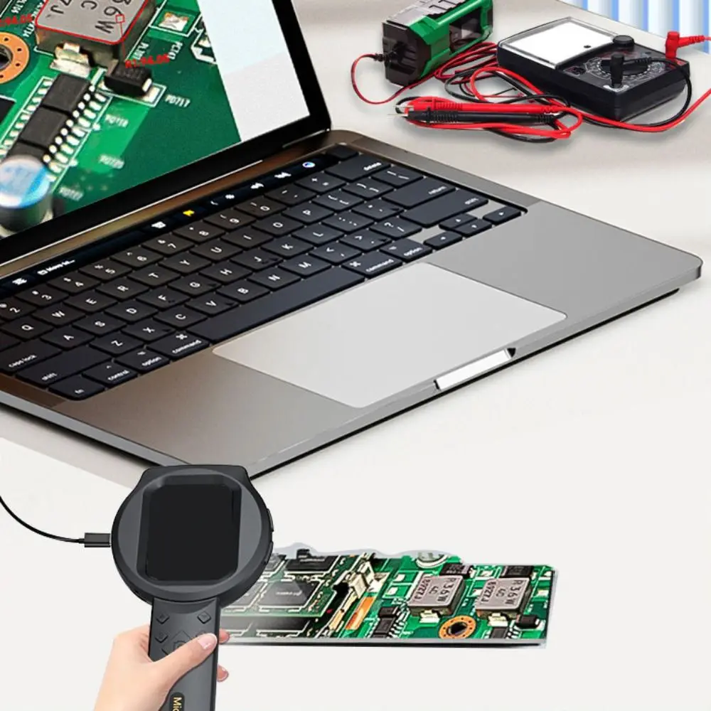 مجهر رقمي IPS 2.8 بوصة HD 1080P 2MP مجهر بصري محمول 100X تكبير مجهر علمي إلكتروني #2