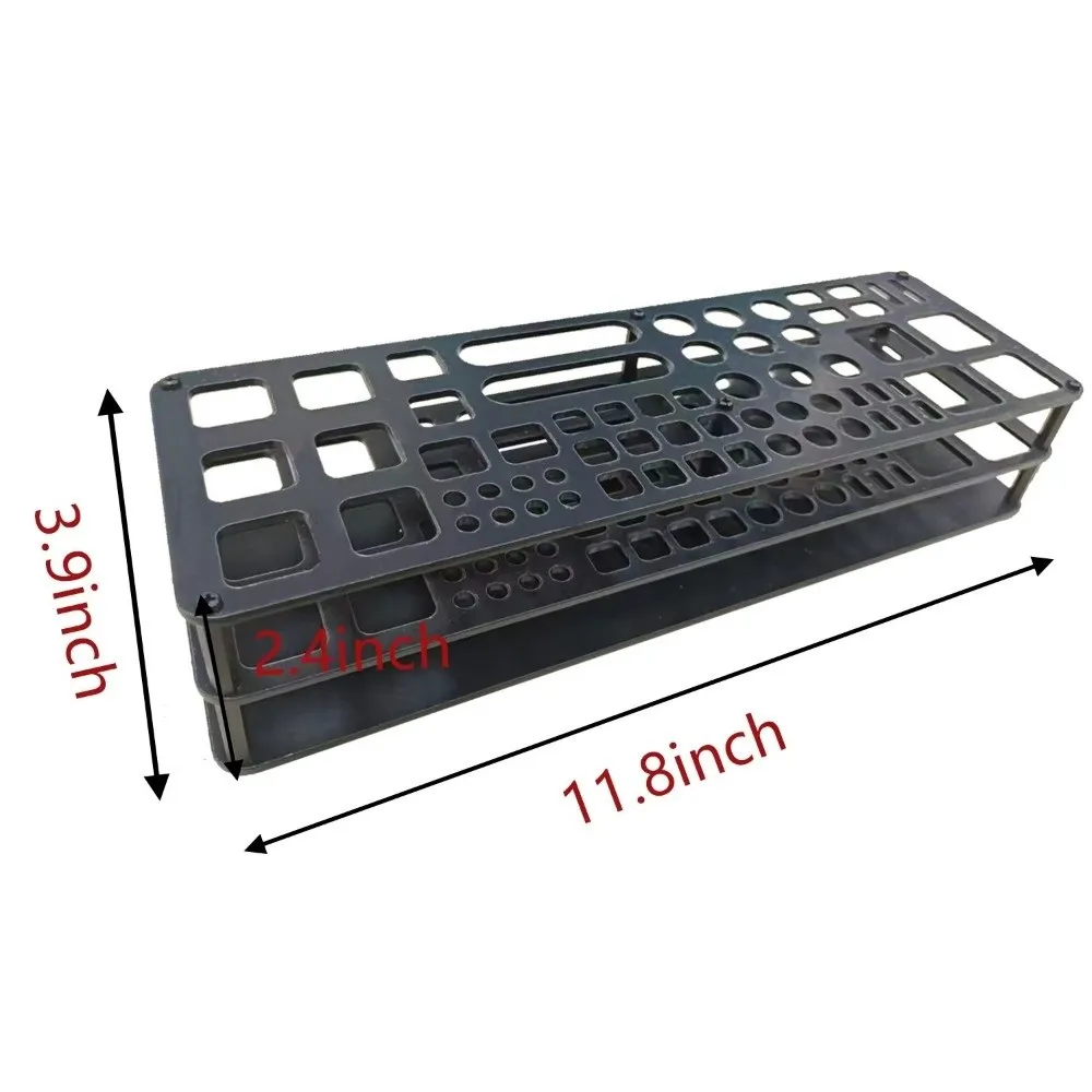 63 Holes Screwdriver Storage Rack Durabl Three-layer Panel Design Screwdriver Organizers PP Tool Box