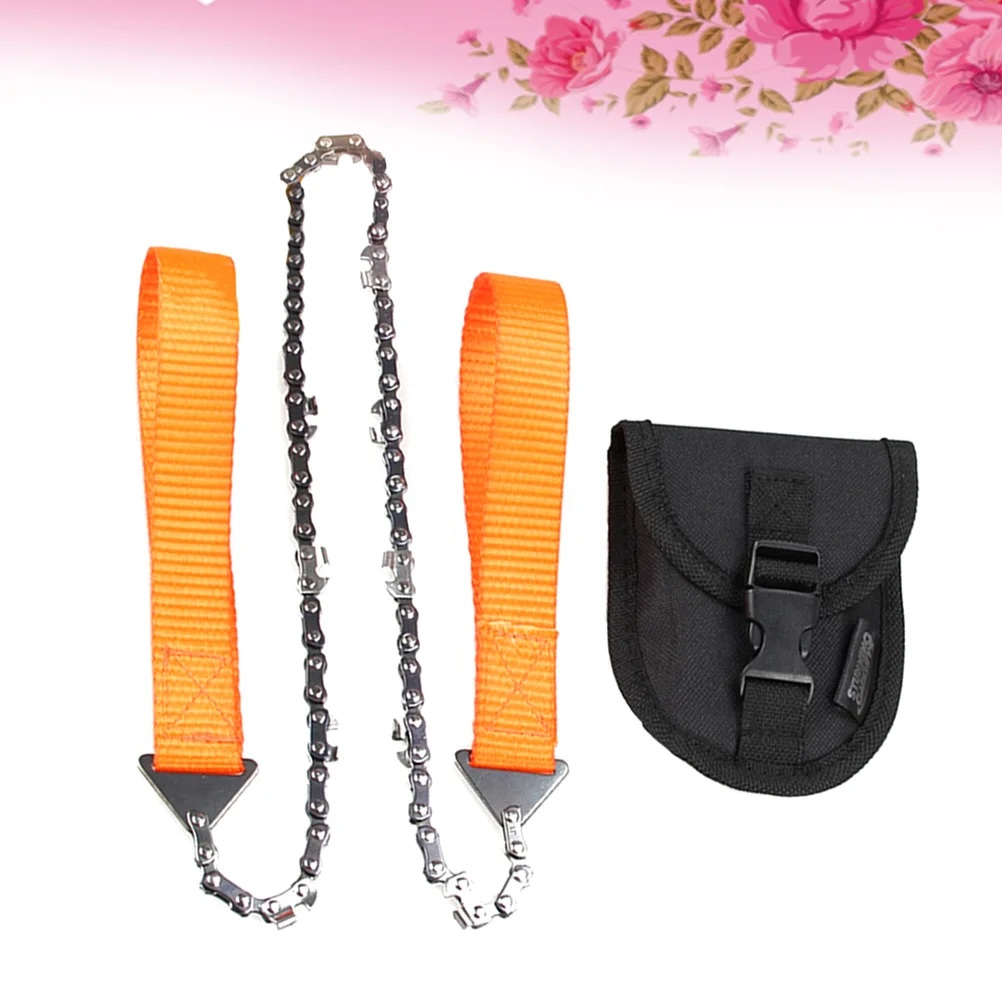 

Pocket Chainsaw Folding Hand Chain Tool Orange Case Survival Camping Tree Cutting Hunting Outdoor Exploring Outdoor Chain