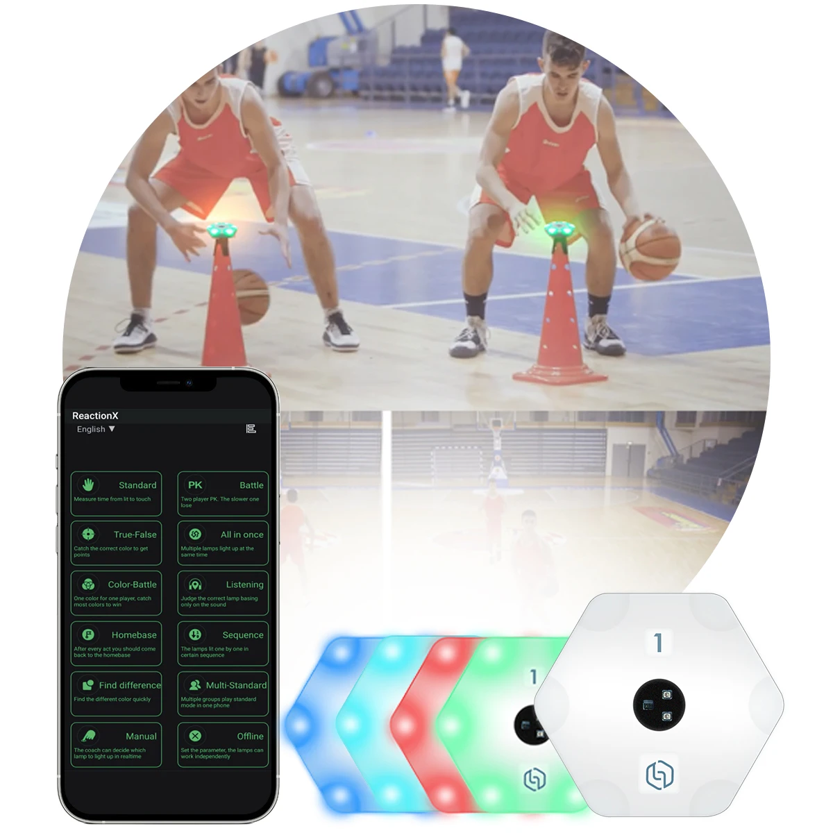 

Flash Reflex And Reaction Training LED Light APP Control Reaction Training Equipment