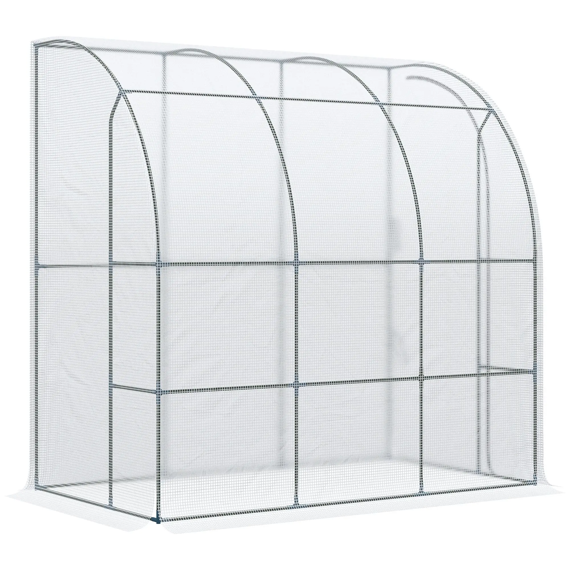 

For Outsunny 7' x 4' x 7' Outdoor Walk-In Greenhouse, Plant Nursery with Roll-up Door, and PE Cover, White