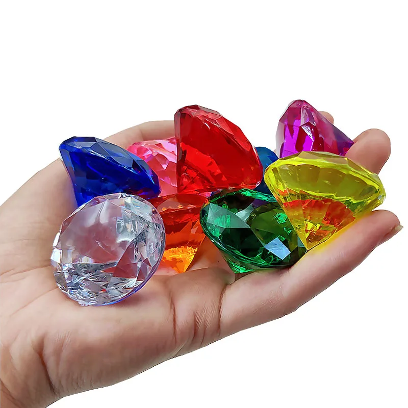 Pirate Treasure Jewels Acrylic Diamonds Gems 40/30/19MM Birthday Party Give Away Gifts For Children Toys Kinder Spielzeuge