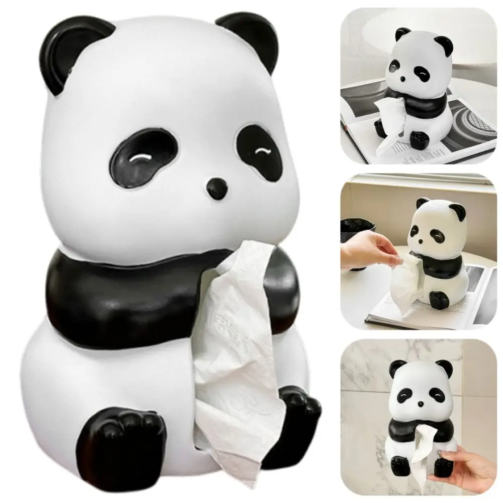 

Panda Paper Towel Case Cartoon Creative Tissue Storage Box Multi-functional Smooth Extraction Paper Container Dining Table