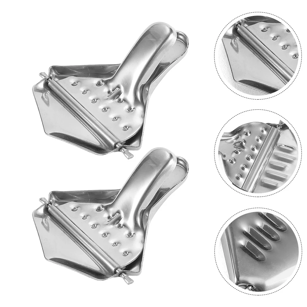 

2Pcs Household Fruit Juicer Manual Stainless Steel Lemon Presser Ergonomic Handheld Design for Easy Squeezing in Kitchen
