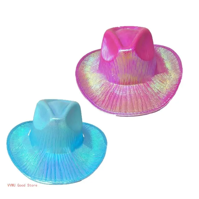 Cowgirl Hat with Iridescence Glitter Party Supplies Cowboy Hats For Women Party Cowboy Hats Kids Party