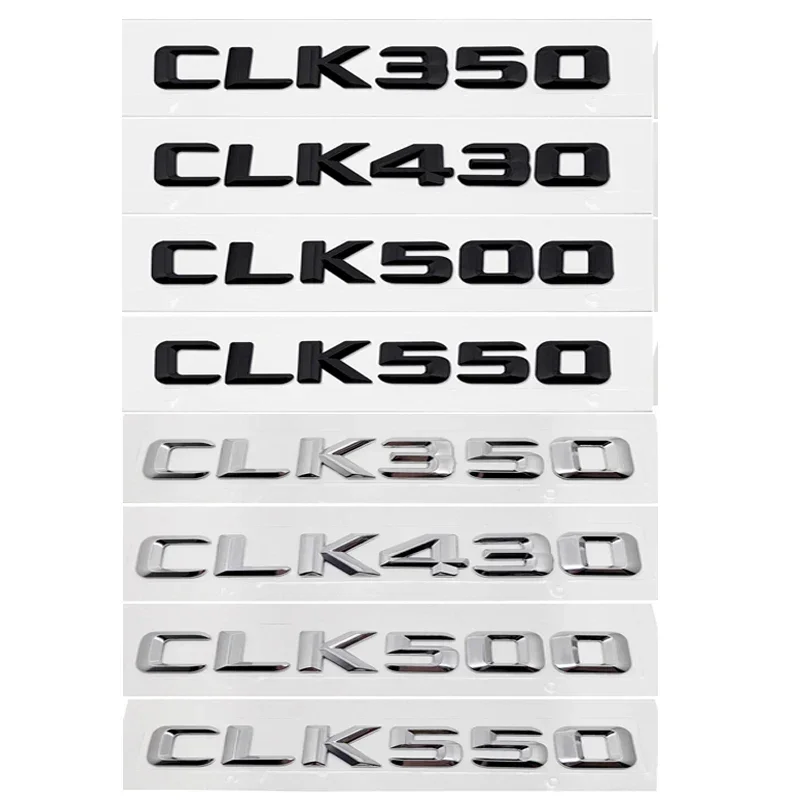 Car Tail Trunk Emblem Sticker Auto Old Style Letter Badge Decoration for Mercedes Benz CLK Class CLK350 CLK430 CLK500 CLK550