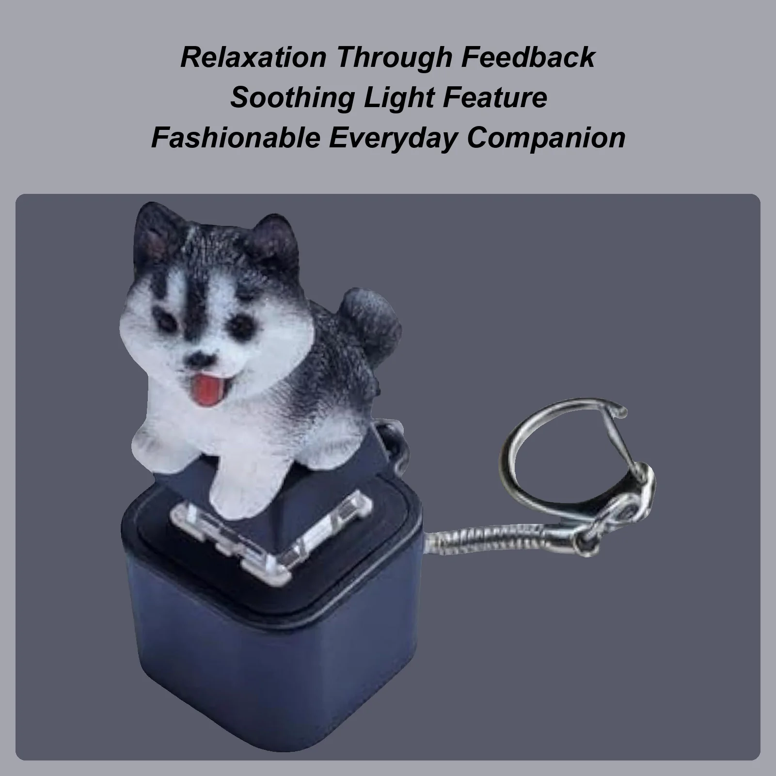 キーボードフィジェット LED ライト 充電式 ポータブル チャーム ストレス解消具 ライト付き 大人 男の子 女の子 家族 旅行 バックパック用