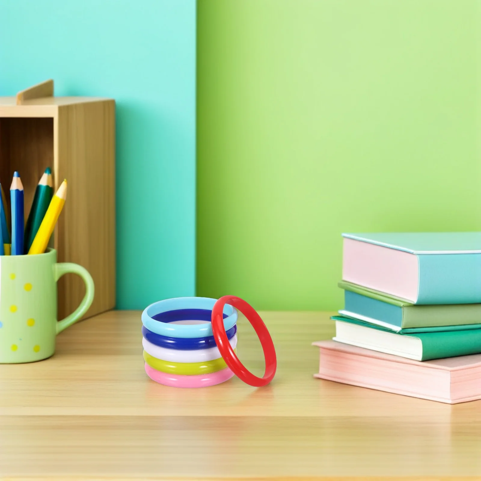 

12Pcs Colorful Plastic Bracelets Candy Bangles Kids Lightweight Wristbands Trendy Play Jewelry Birthday Party Favor Friendship