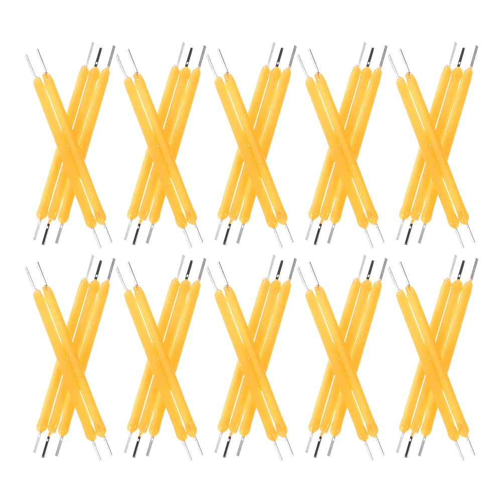 

50 шт. жестких светодиодных нитей 2700K, теплый свет, для светильников, аксессуары для ламп, ремонт диодов, жесткая светодиодная нить