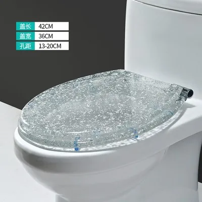Household universal thickened slow drop silent waterproof toilet cover pumping old-fashioned toilet seat resin