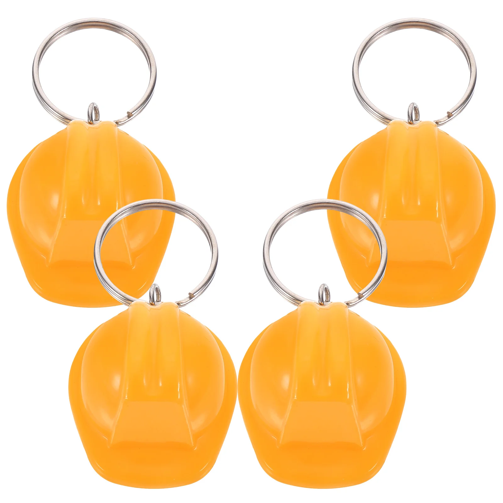 

4 Pcs Hard Hat Keychain Bag Charms for Handbags Cute Keychains Kids Girls Ring Pendant Women's Keyrings &