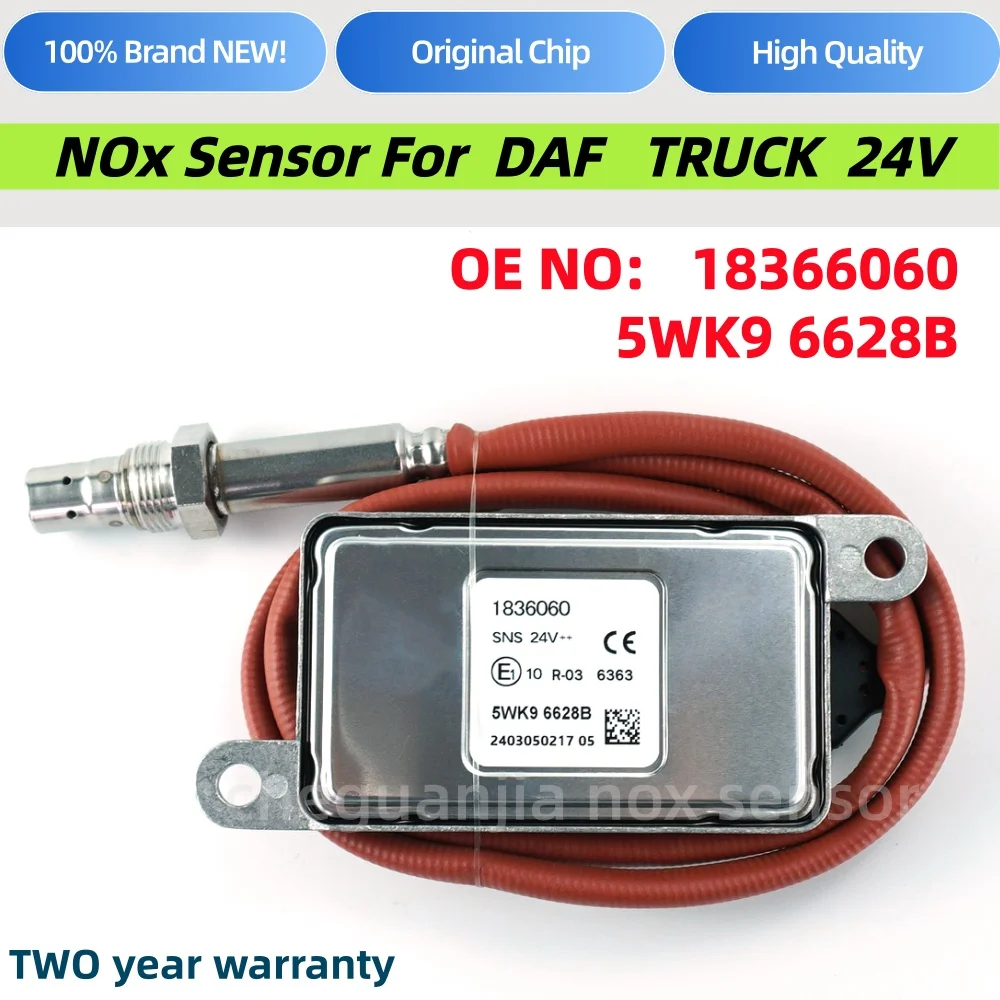 

5WK9 6628B NOx Sensor 5WK96628B 1836060 Nitrogen Oxide Sensor for DAF Truck Engine SCR Emission System
