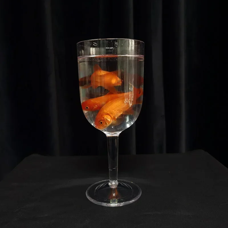 Goldfish in a Goblet Fish Appear from Empty Cup Stage Magic Tricks Magia Magie Magicians Prop Accessory Illusion Gimmick