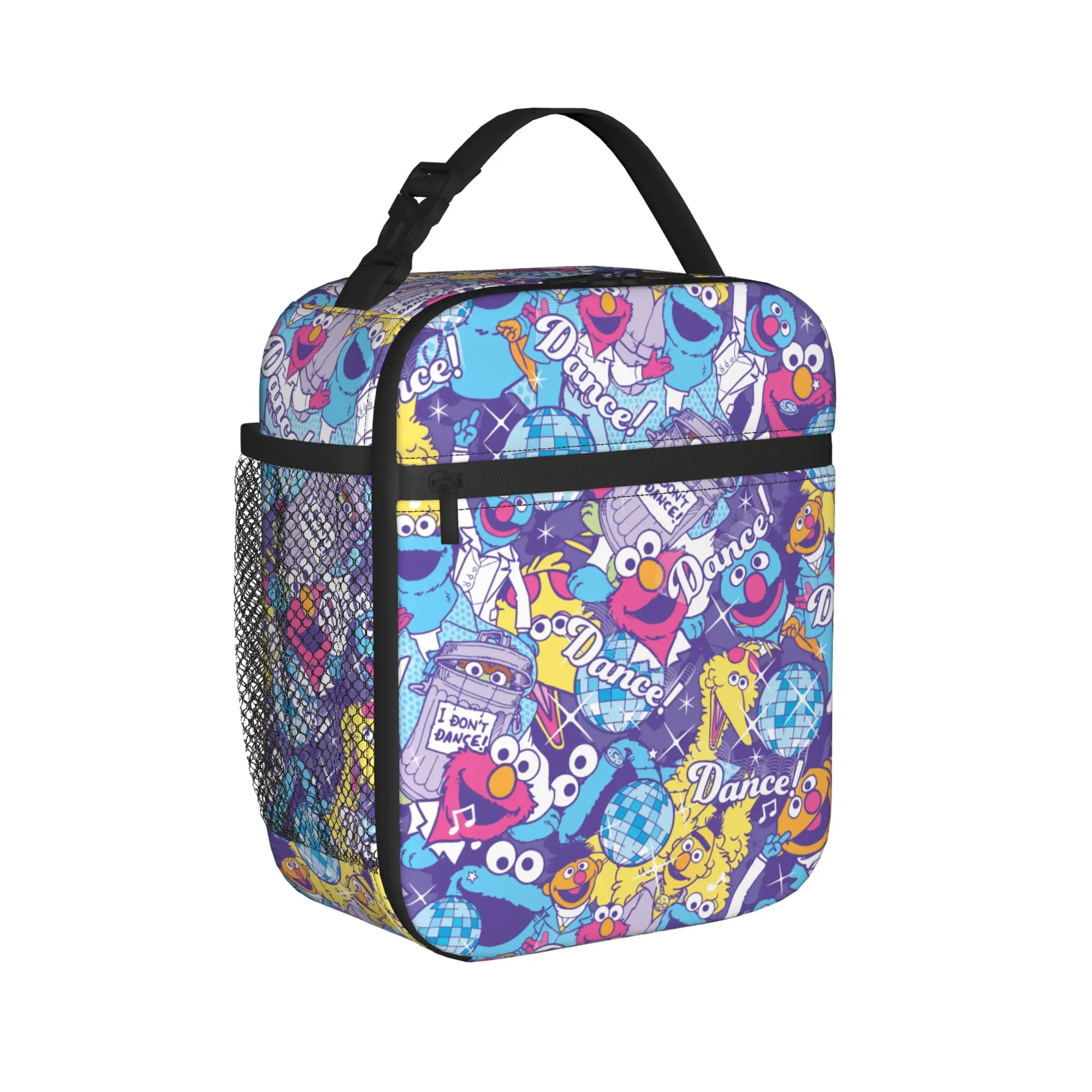 Cookies Monsters Thermal Insulated Lunch Bag for Travel  Portable Food Bag Container Thermal Cooler Food Box