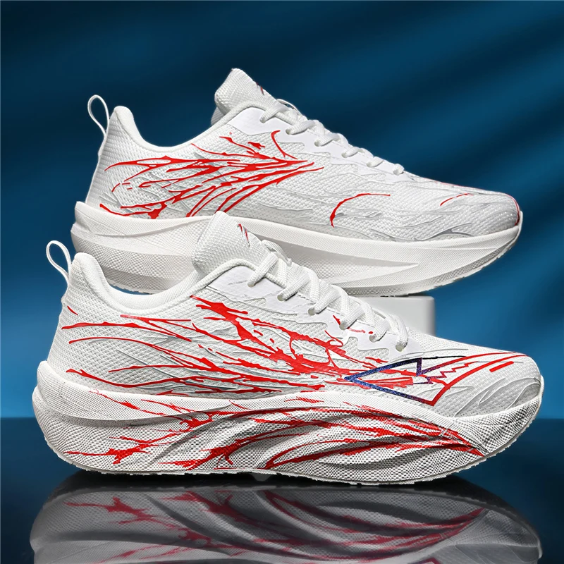

Men Sports Running Shoes Marathon Casual Carbon Plate Breathable Lightweight Women's Comfortable Athletic Nonskid Sneakers