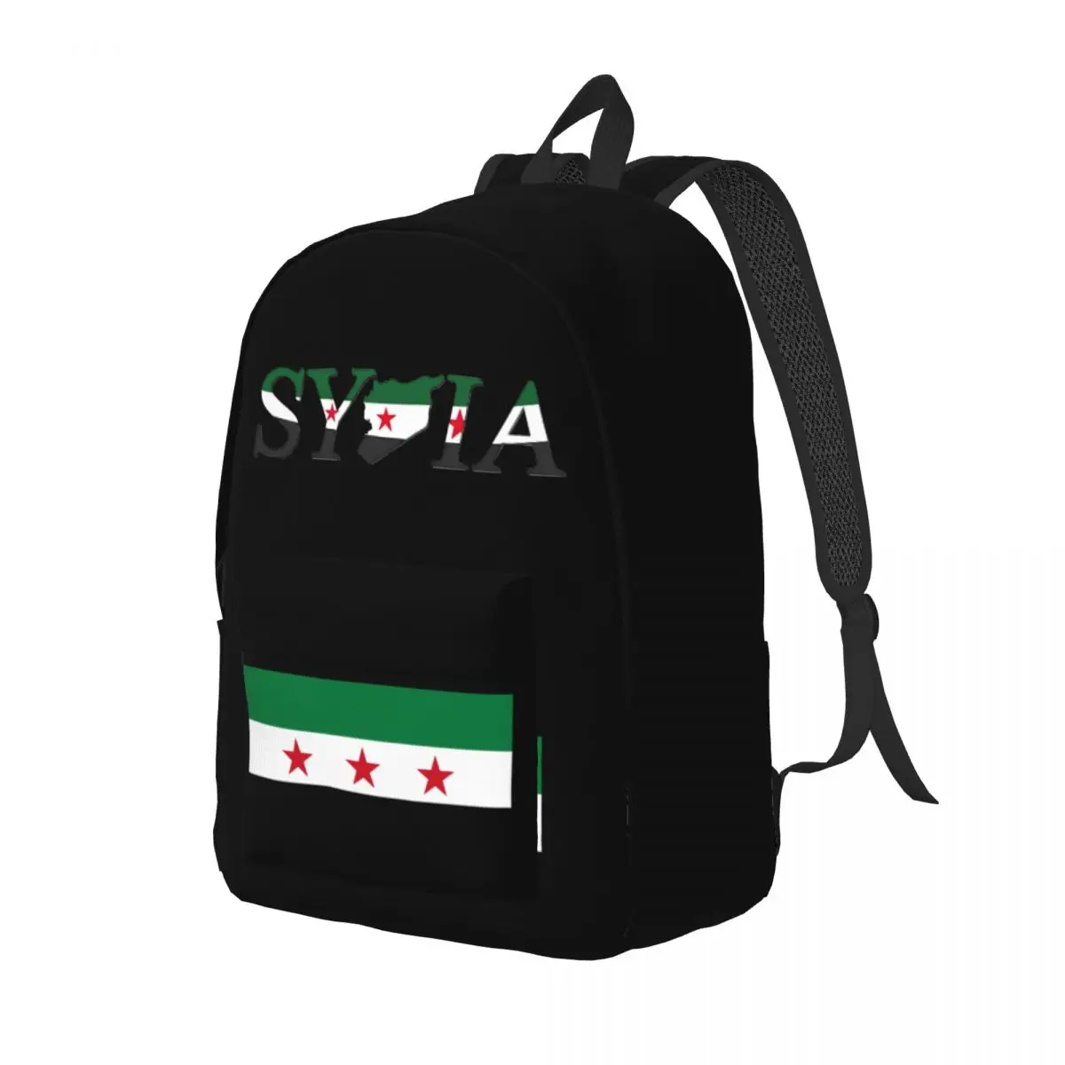 Syria Flag Backpack for Men Women Casual Student Work Daypack The Syrian Arab Republic Laptop Canvas Bags with Pocket