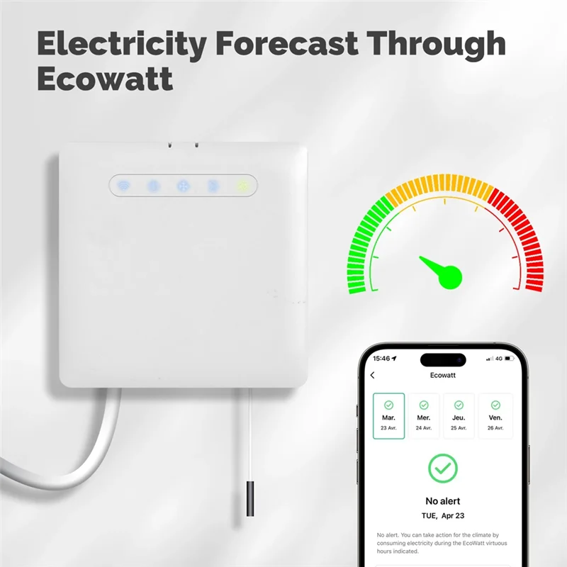 MAKE-Wifi Smart Thermostat für Pilot Wire Heating Heizkörper für Ecowatt Stromüberwachung App Fernbedienung