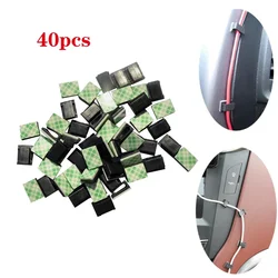 40pcs Adhesive Wire and Cable Holder Car Dashboard Data Cable Clip Clamp Wire Holder Fixing Clamp Wire Organizer