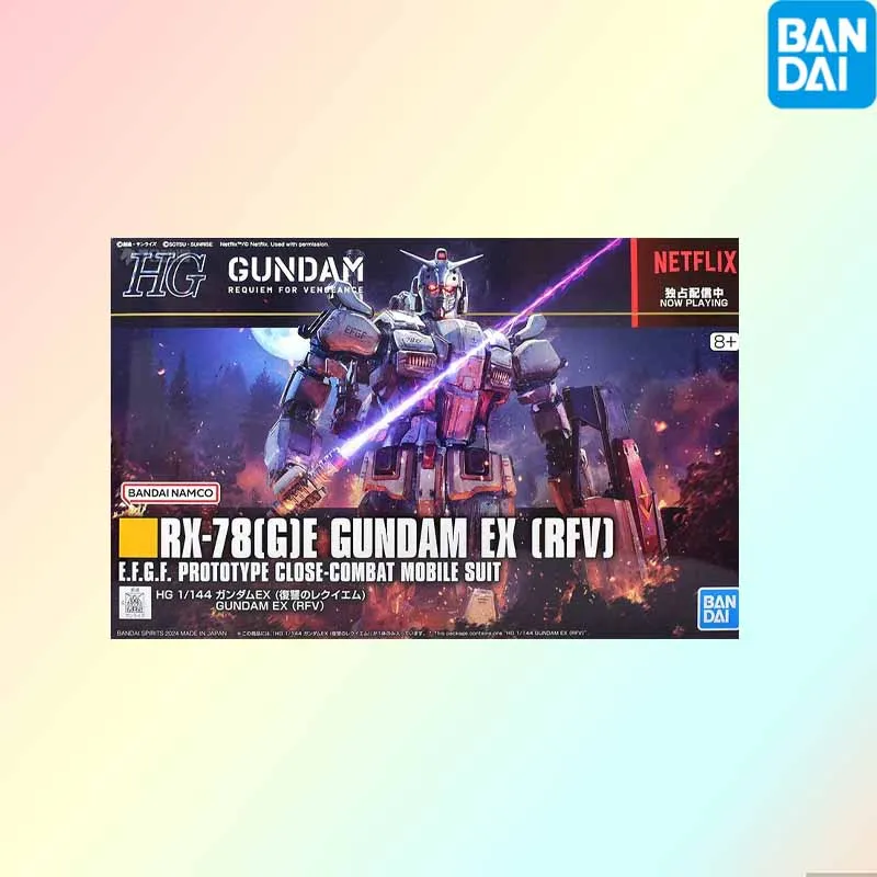 HG سلسلة 1/144 RX78(G)E GUNDAM EX 1/144 أنيمي عمل الشكل الجمعية الأصلي بانداي جاندام نموذج اللعب