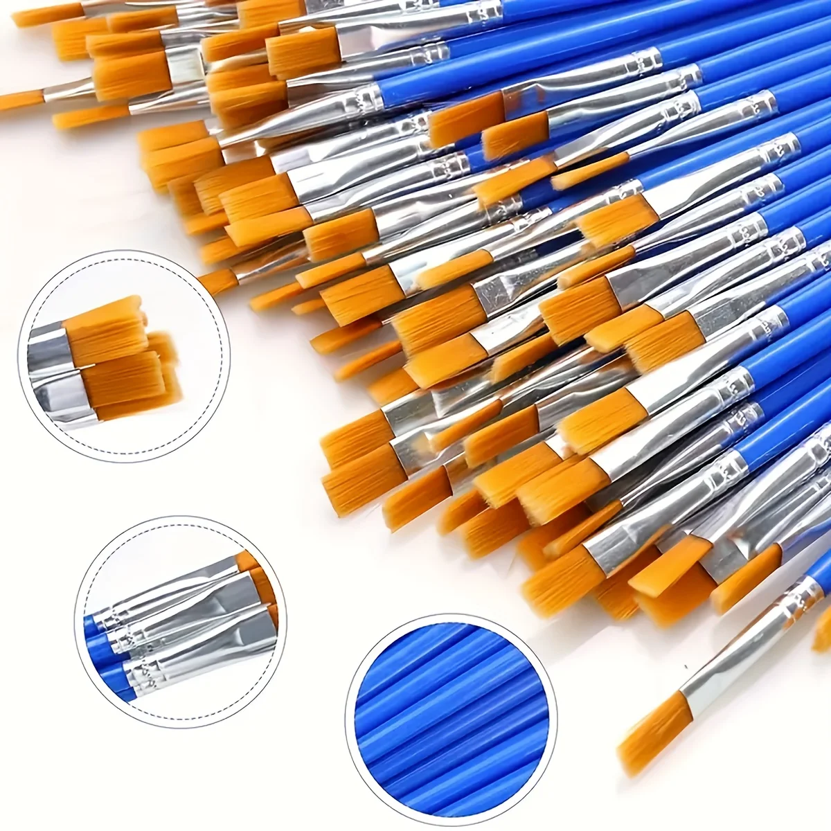 DIY Doodle Flat Head Pen Acrylic Paint Color Painting Tool Watercolor Blue Rod Yellow Hair Art Supplies