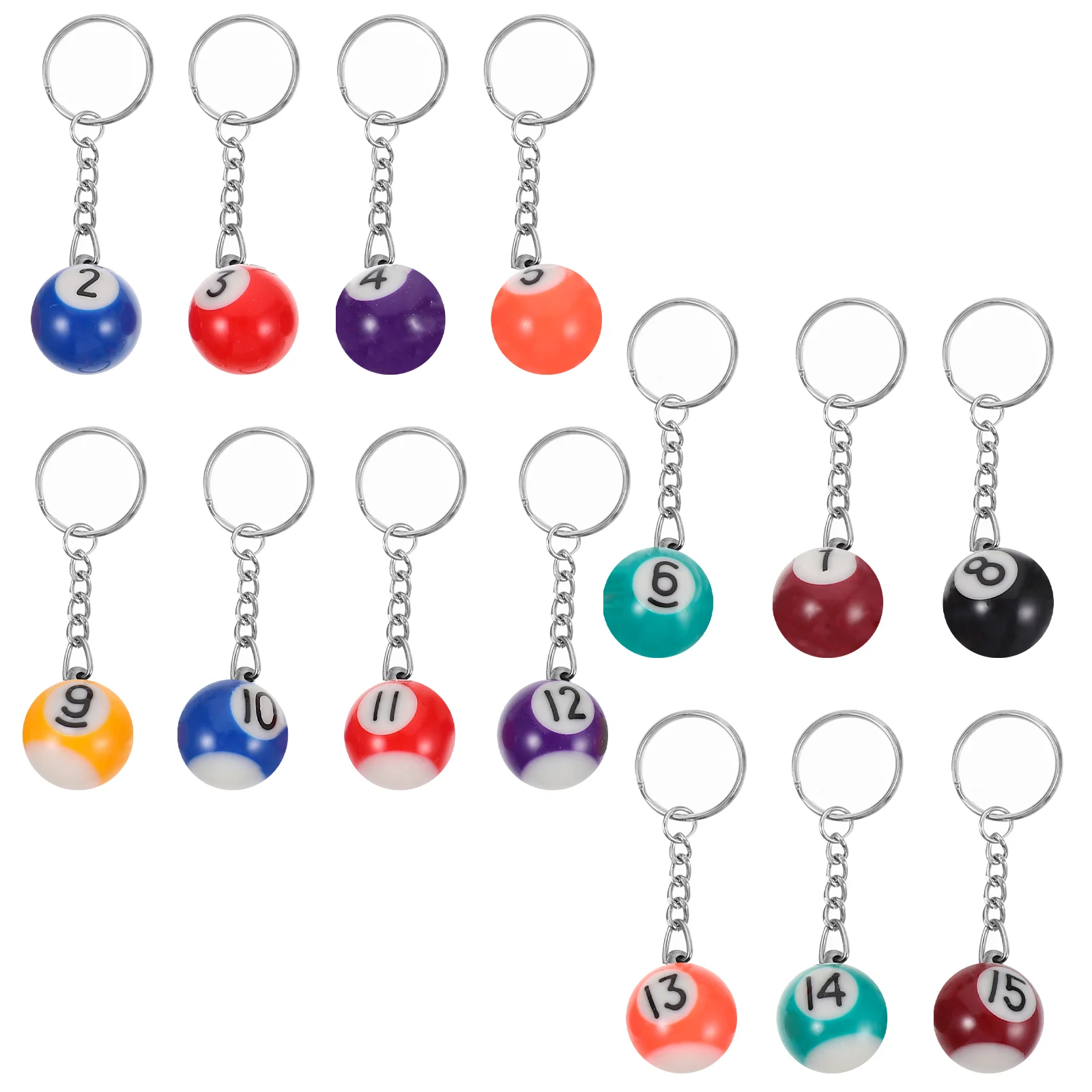 

Billiards Keychain Gifts Pool Accessories Bowling Pendant Sports Fan Key Chains Pool Player Match Keychains