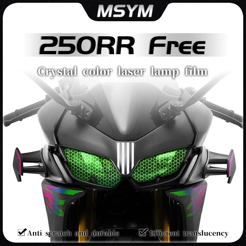 

For Loncin VOGE 250RR Free 250rr free Headlight protective film honeycomb laser sticker smoked black tail light film accessorie