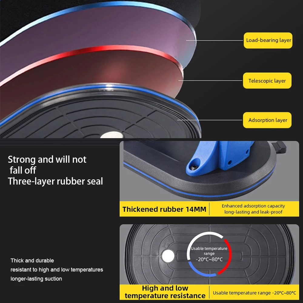 كوب شفط كهربائي، أكواب شفط كهربائية محمولة بقاعدة 10 بوصة مع شاشة LED لرفع بلاط الجرانيت الزجاجي الكبير المعدني