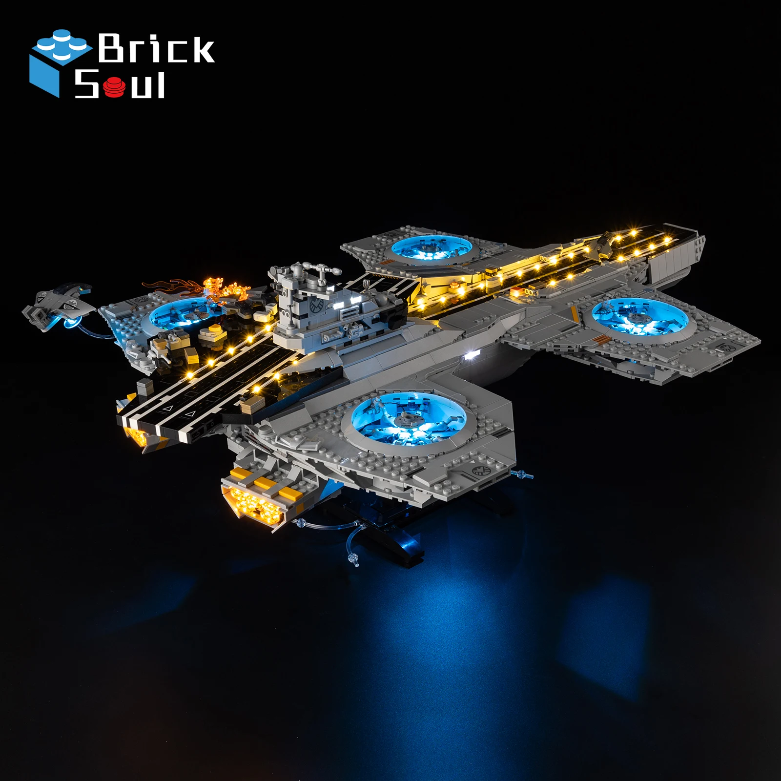 

BrickSoul Led Light Kit Suitable for Lego S.H.I.E.L.D. Helicarrier 76354 Model Not Included Building Blocks