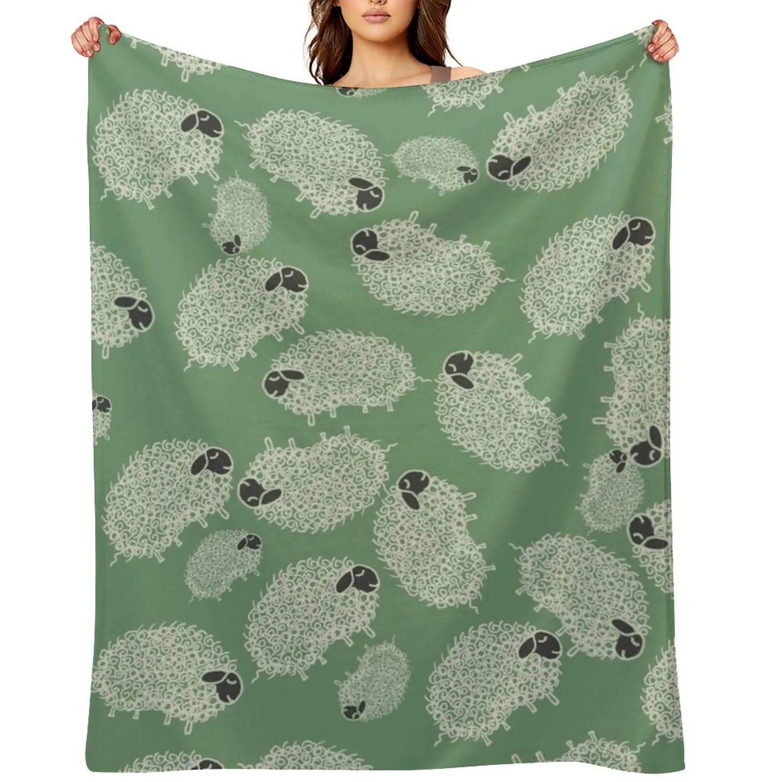 

Black Faced Sheep Throw Blanket Tourist Bed covers Plaid on the sofa Furrys Blankets